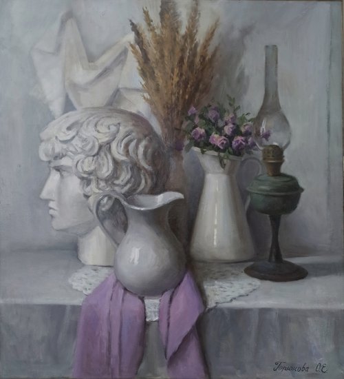 Still life with the head of Antinous by Olga Goryunova