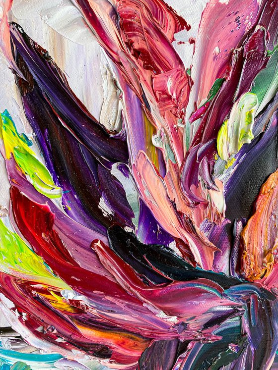 Tropical Jungle Impasto Art