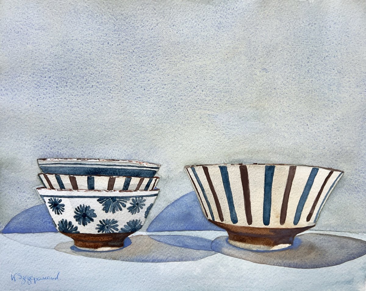 Still Life Watercolour By Krystyna Szczepanowski, 14 X 11", Shadows, Original Artwork