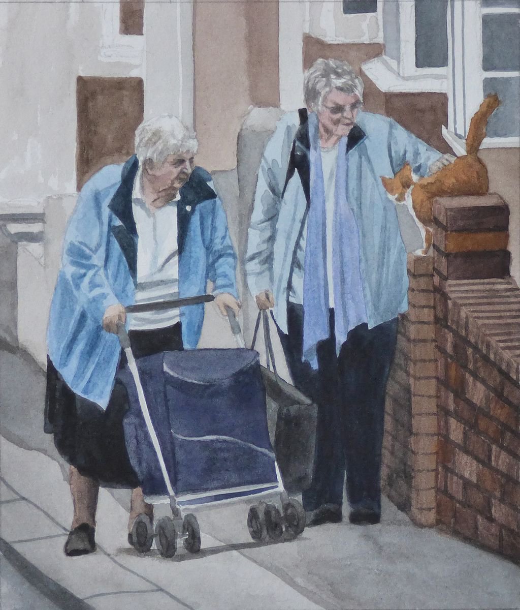 Two Grannies One Cat by Elizabeth Nast