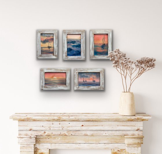 SUNSET ON THE SEA #3 - poliptych