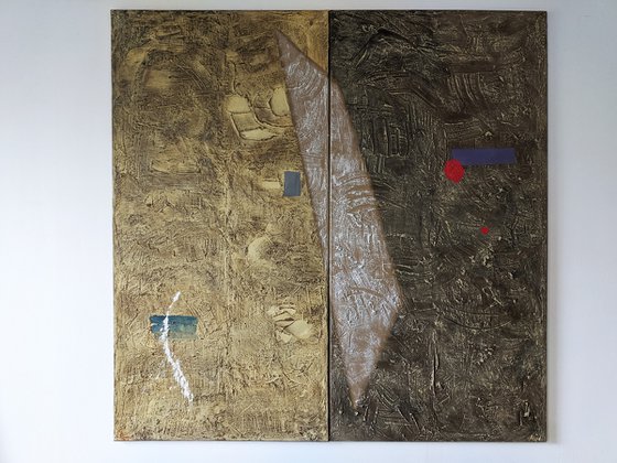 "Transition" Large Diptych.
