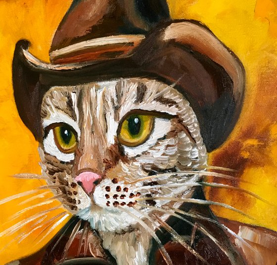 Magnificent Cat  cowboy inspired by Magnificent seven movie.