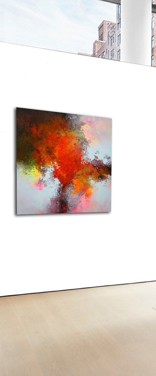 100x100cm /abstract painting / Ready to hang /  Episode 96 by Alex Senchenko