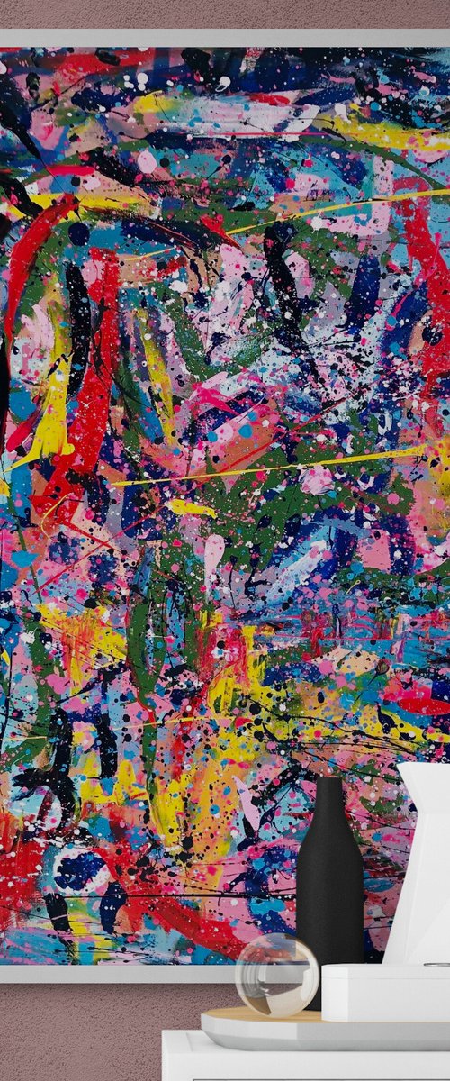 Allegro. Original abstract painting by Ilaria Dessí