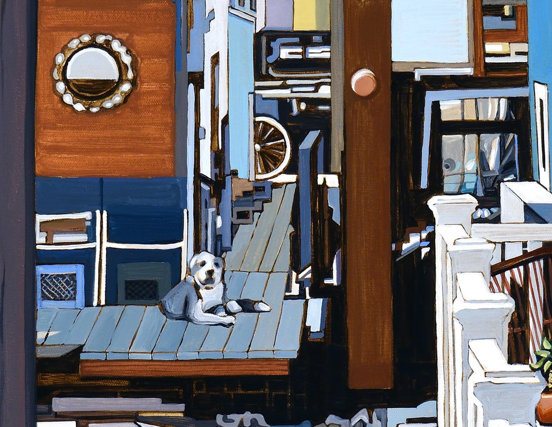 Original Acrylic Painting - Sausalito Waldo Point Harbor by Alex