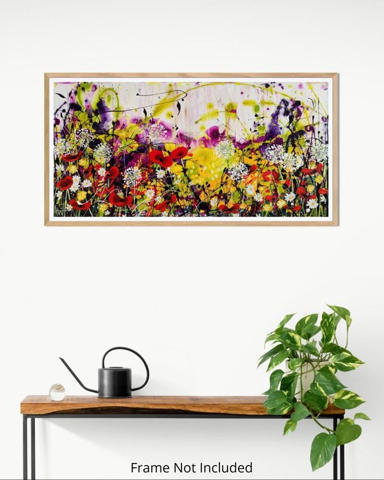 Wildlight Meadow; Abstract Floral Landscape