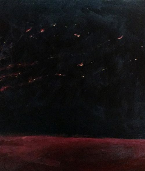 A candle in the wind. Original painting by ZheKa