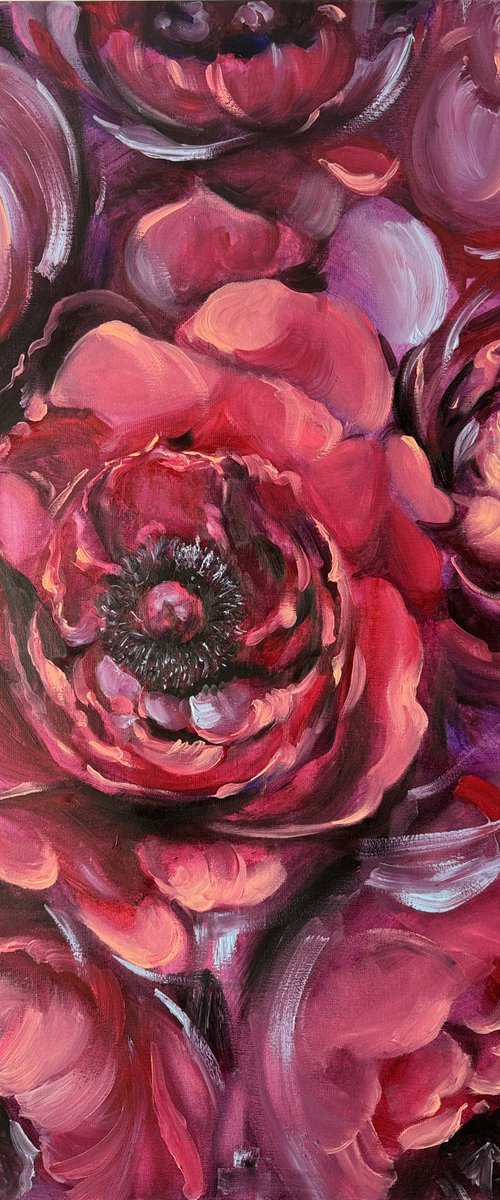 Velvet Peonies by Olena Hromova