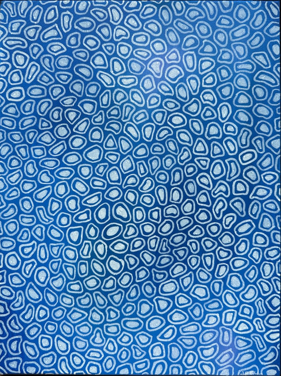 Abstract Acrylic Painting By Jennifer Bell, 13 X 17, Pattern Play, Original Artwork