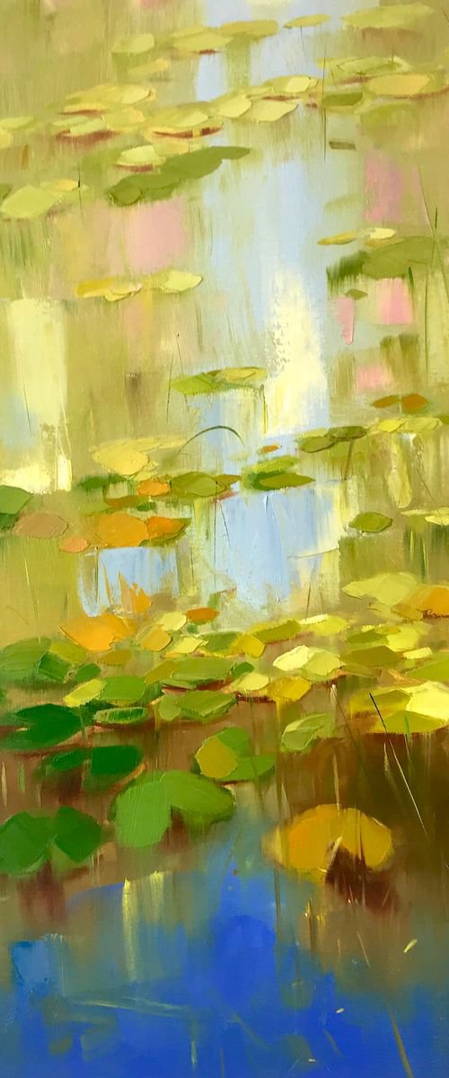 Waterlilies, Original oil Painting, Impressionism, Handmade artwork, One of a Kind by Vahe Yeremyan