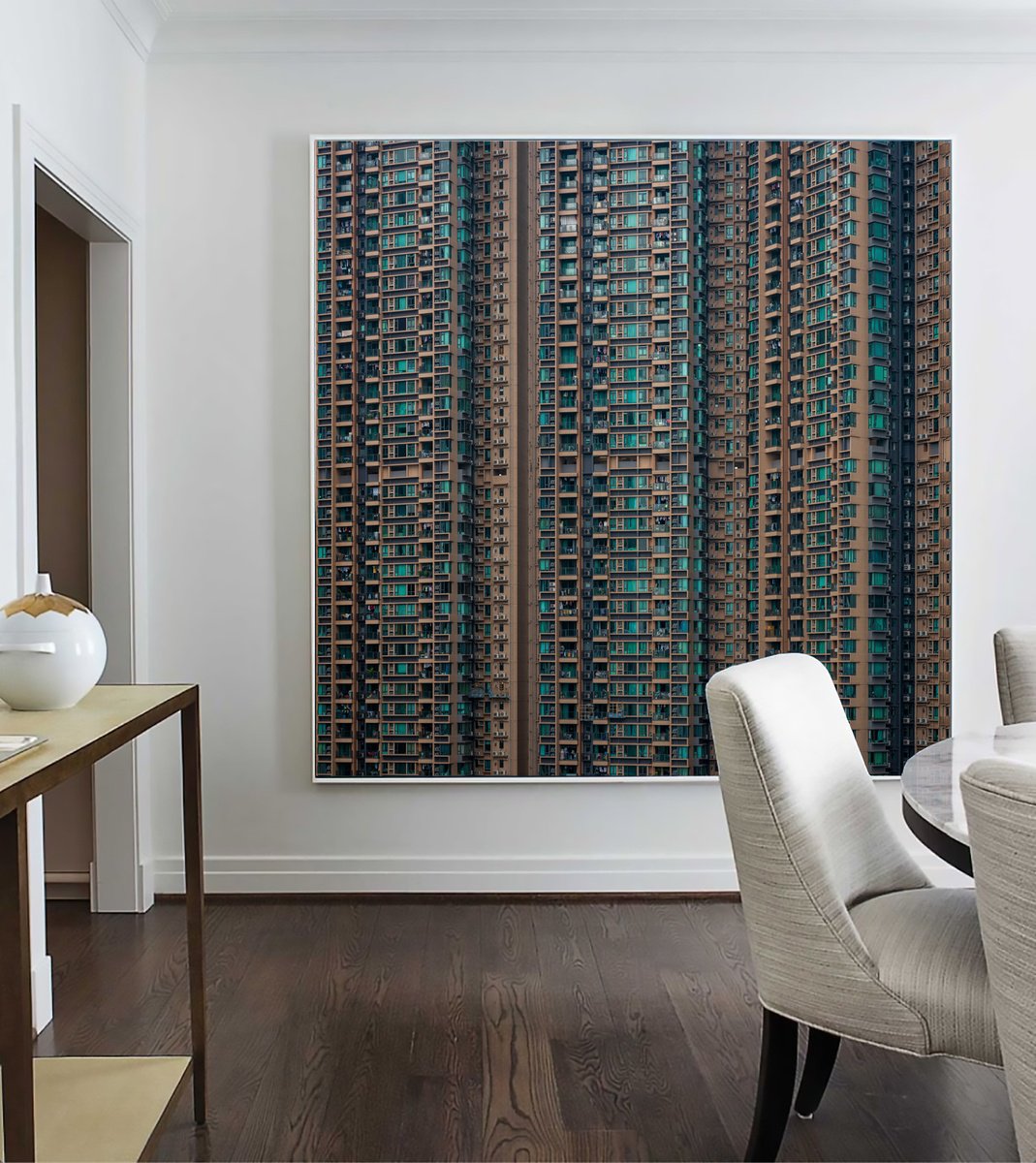 Abstract Photograph By Serge Horta, 71 X 71", Sheer Urbanism Ix, Original Artwork