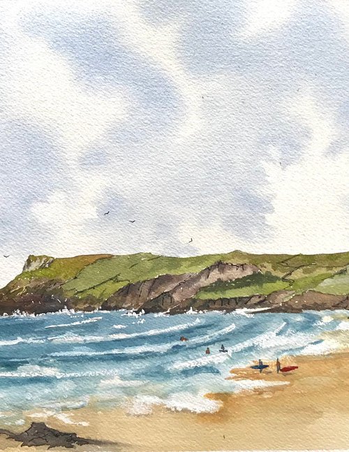 Polzeath Bay ,Cornwall by Brian Tucker