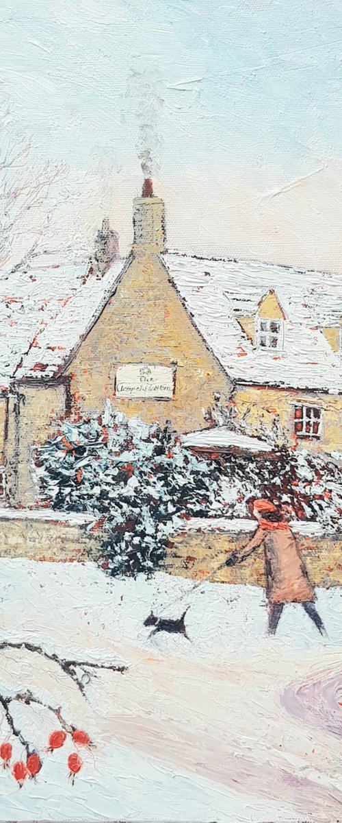 Tavern in Snow by Michele Wallington