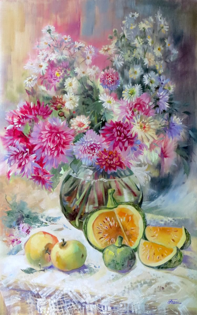 AUTUMN GIFTS, oil on canvas, 50A�80 by Olga Panina