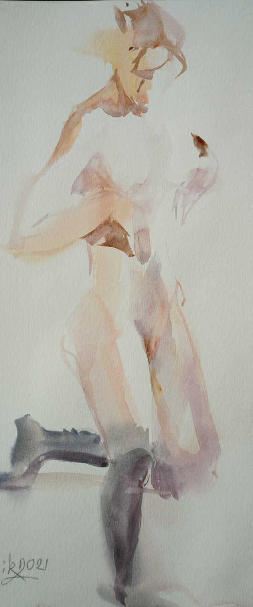 Naked woman in love. "In love, I'm gonna wait" by Irina Bibik-Chkolian