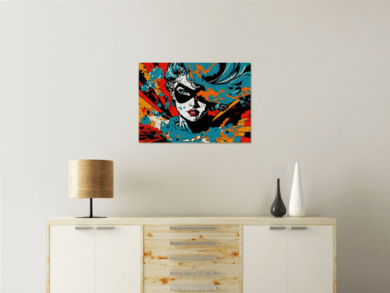 Superhero woman |  27,6"x19,7" (70x50 cm)