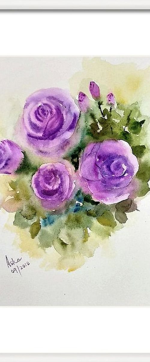 Purple Roses by Asha Shenoy