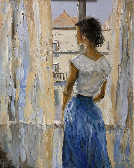 Quiet Contemplation. Woman.