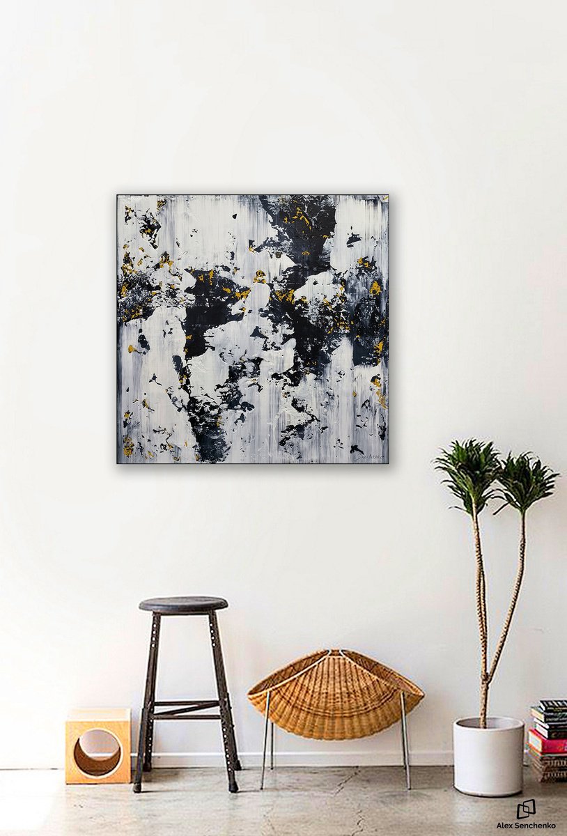 Abstract Acrylic Painting By Alex Senchenko, 39 X 39, Abstract 2310, Original Artwork