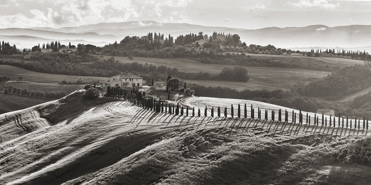 Rolling hills of Tuscany by Peter Zelei