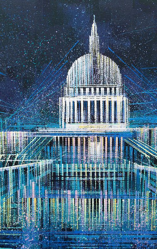 London. St Paul's Cathedral At Midnight by Marc Todd