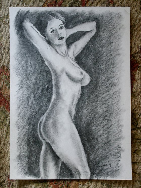 Female Figure #63 Charcoal