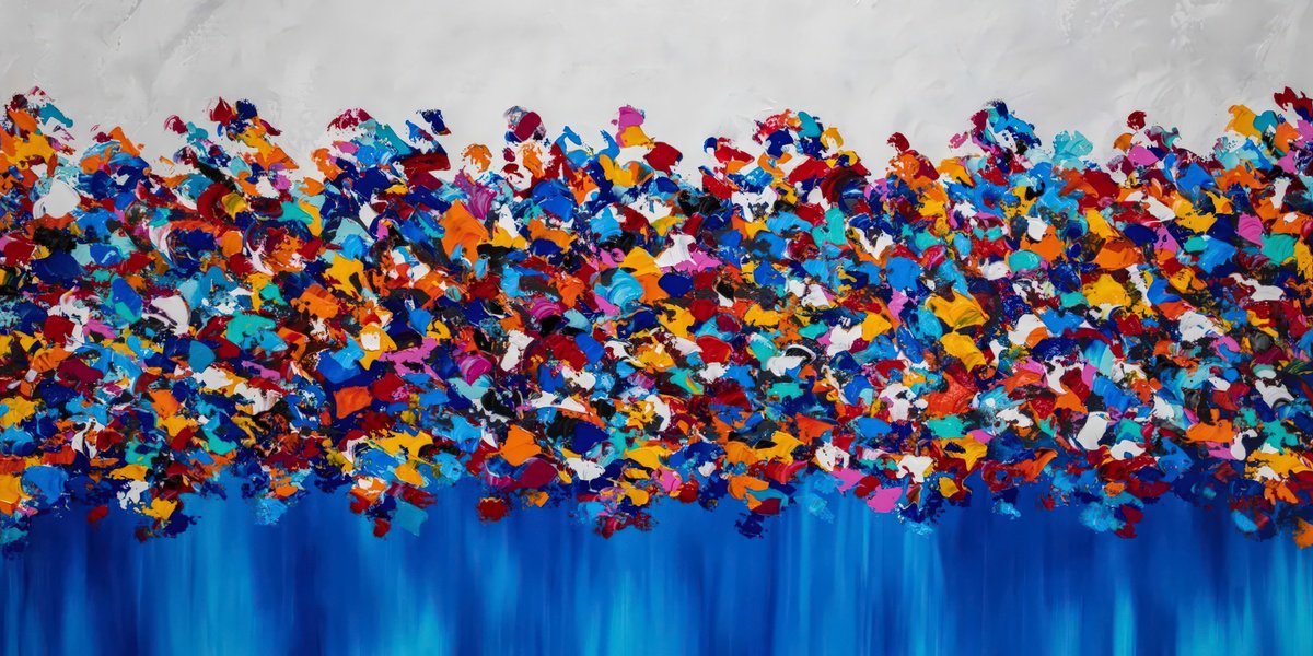 Abstract Acrylic Painting By Art By Catalin, 59 X 30, Best Days Of My Life 42, Original Artwork