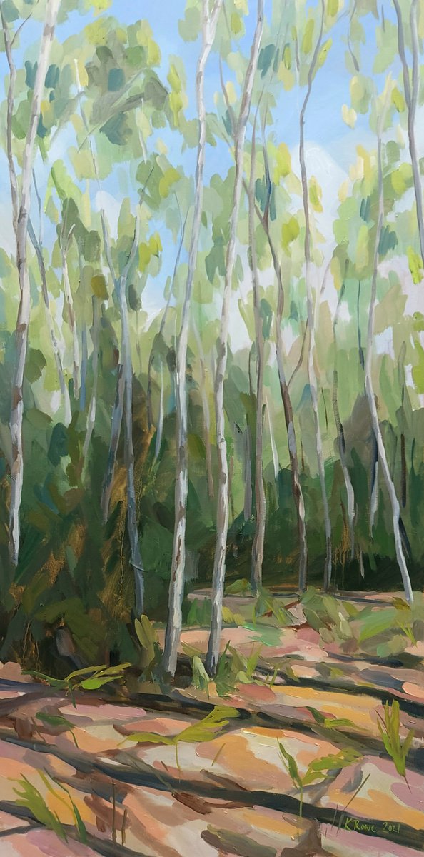 Summer silver birches by Katharine Rowe