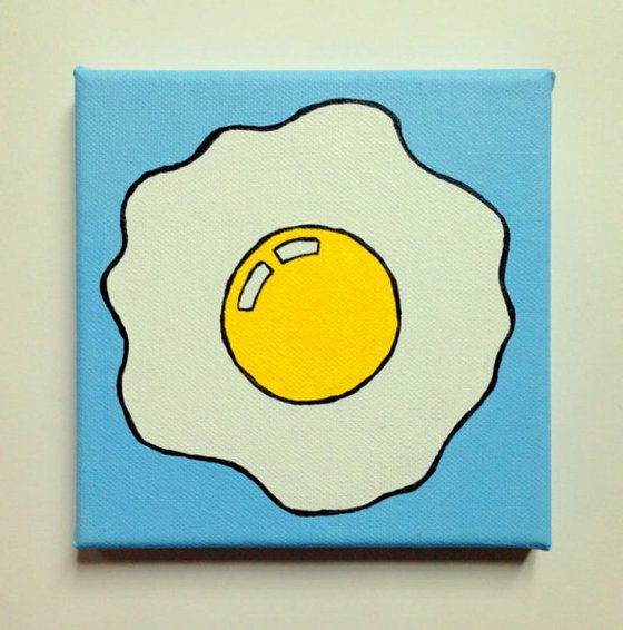 Fried Egg Pop Art Canvas Painting
