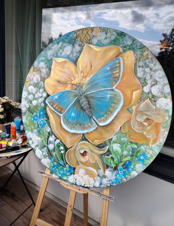 Author's painting “Azure Wings"