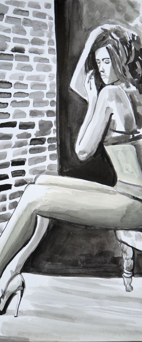Nude # 398 ID / 42 X 29.7 cm by Alexandra Djokic