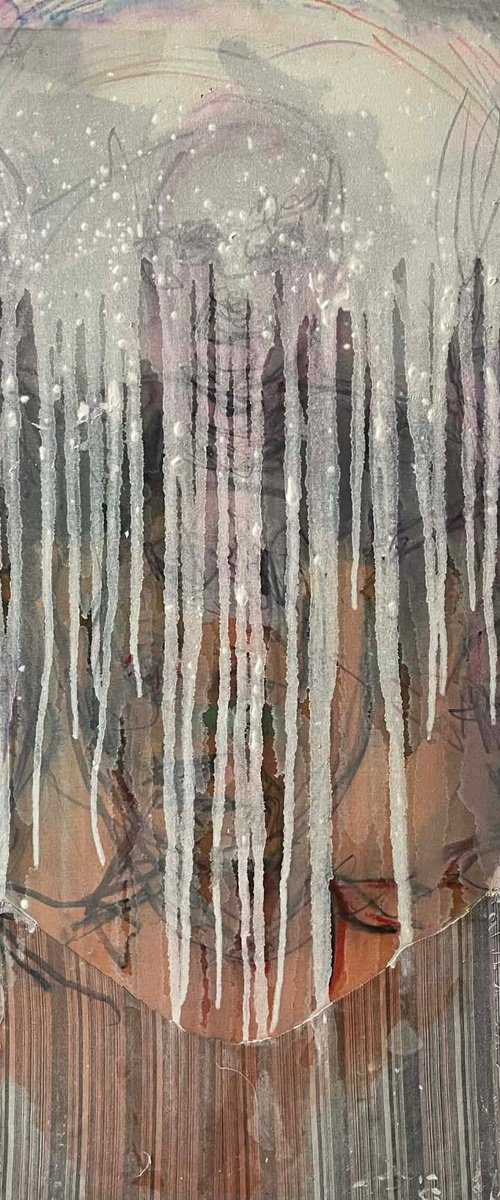 Abstract Face in White by Gela MIKAVA