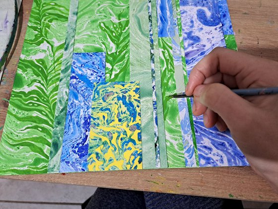 Set of 2 «Tropical Waterfall»