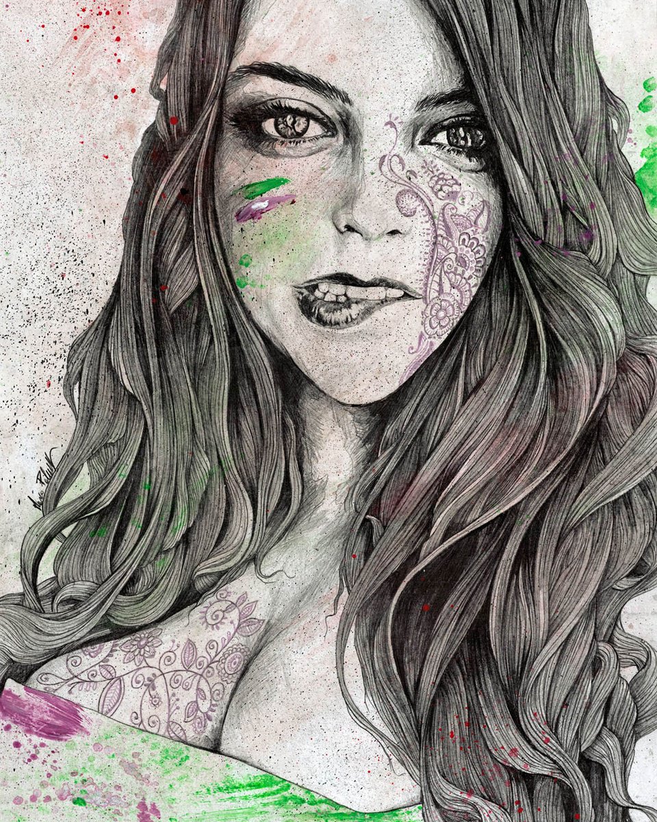 Expressive Portrait Pencil Drawing By Marco Paludet, 16 X 20", U-Turn, Original Artwork