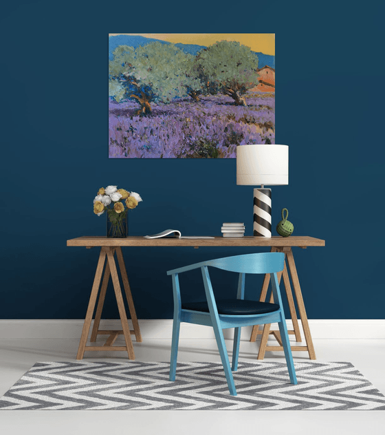 Lavender and Olive Trees