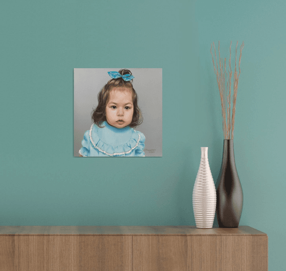 Custom pastel portrait. Portrait of a girl.