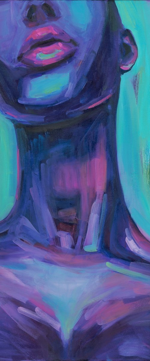Black Nude Purple Art — Phenomenally Black by Anna Miklashevich