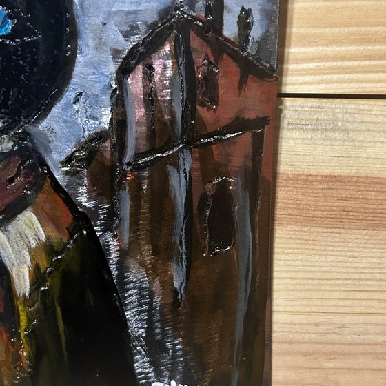 Wall sculpture - Parisien titi Cat