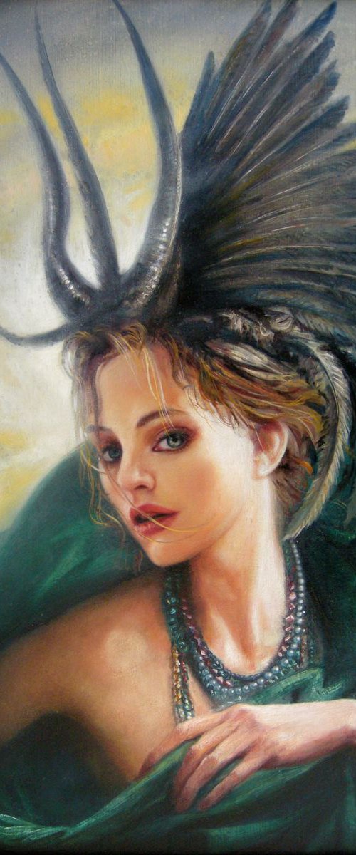 Gaïa se recouvrant l'épaule by Alexandre Barbera-Ivanoff