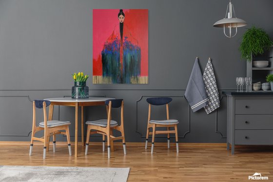 Girl With Flowers — V