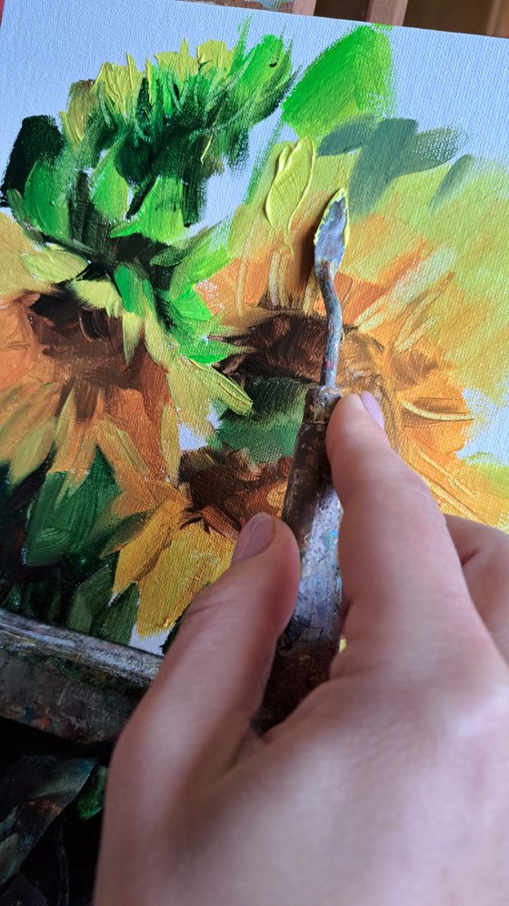 Sunflowers painting