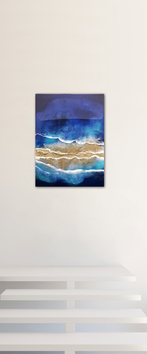 "Between Waves" Seascape Painting by Ana Hefco