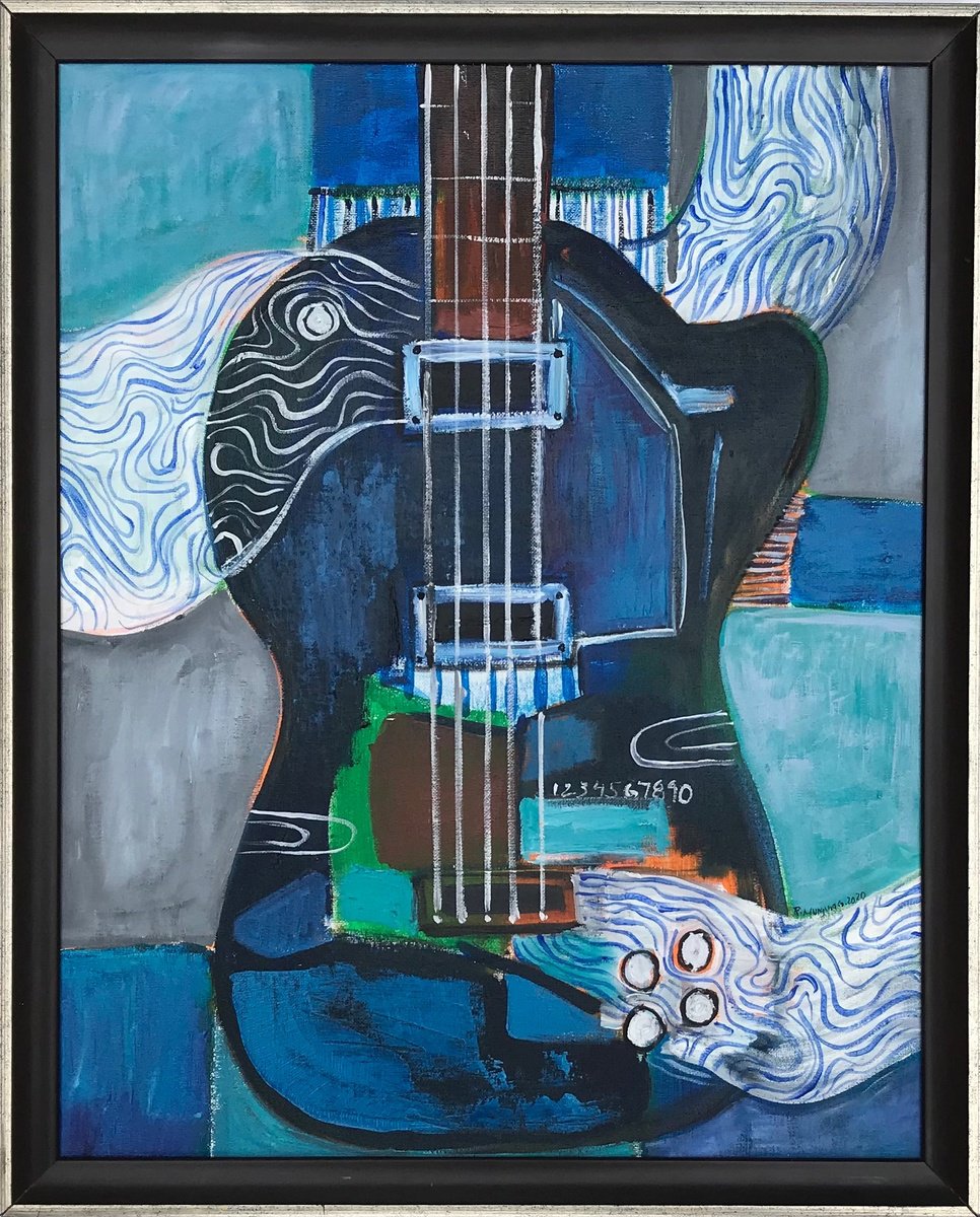 Blue Guitar by Roberto Munguia Garcia