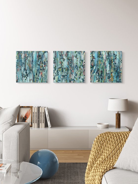 Pluie Bleue Triptych