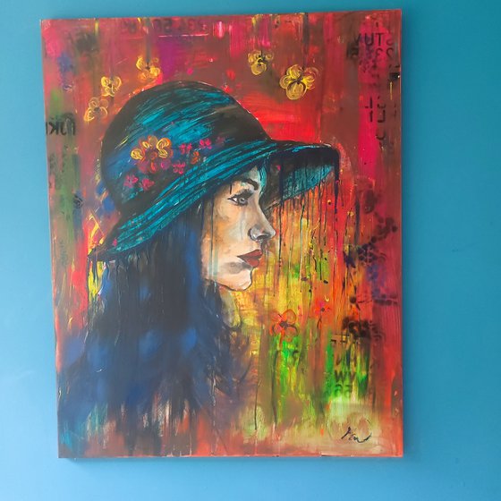 Women with hat