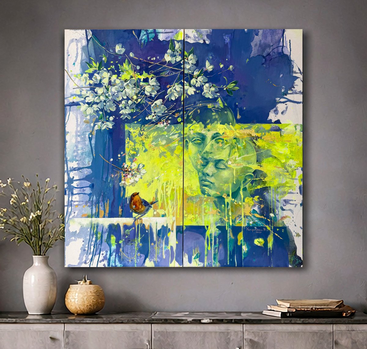 Spring Again By Natalia Yampolskaia, 39 X 39, Artwork For Sale On Artfinder