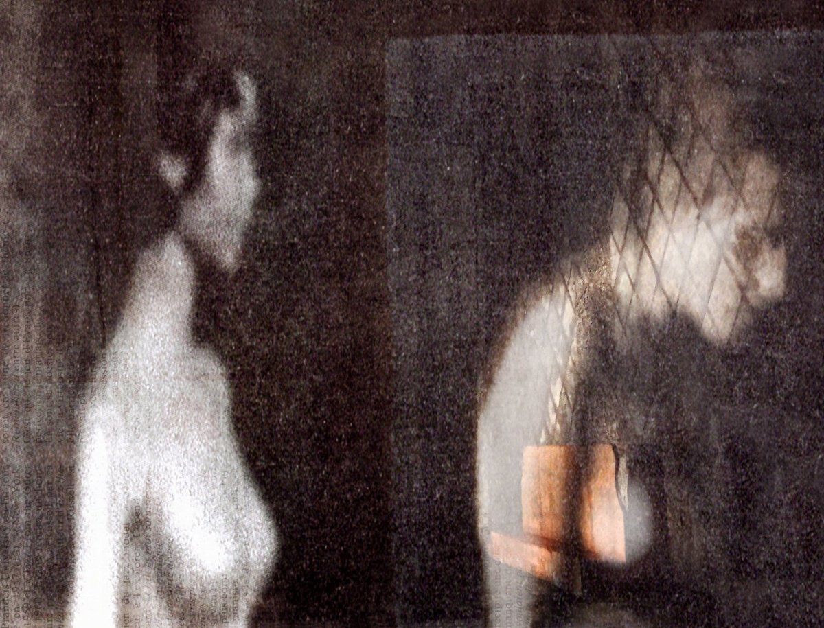 Surrealistic Portrait Giclee Print By Philippe Berthier, 26 X 20", Le Parloir......, Original Artwork