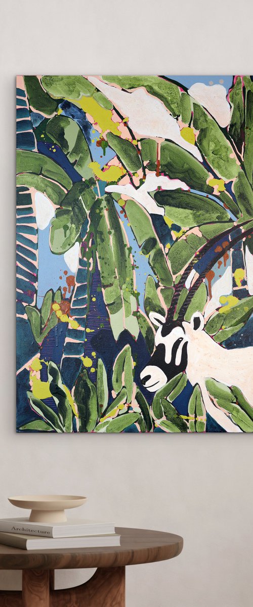 Arabian Oryx by Maria Al Zoubi