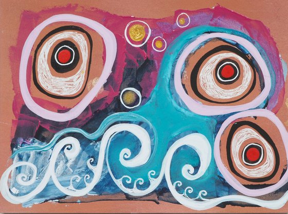 Wild summer ocean - abstract